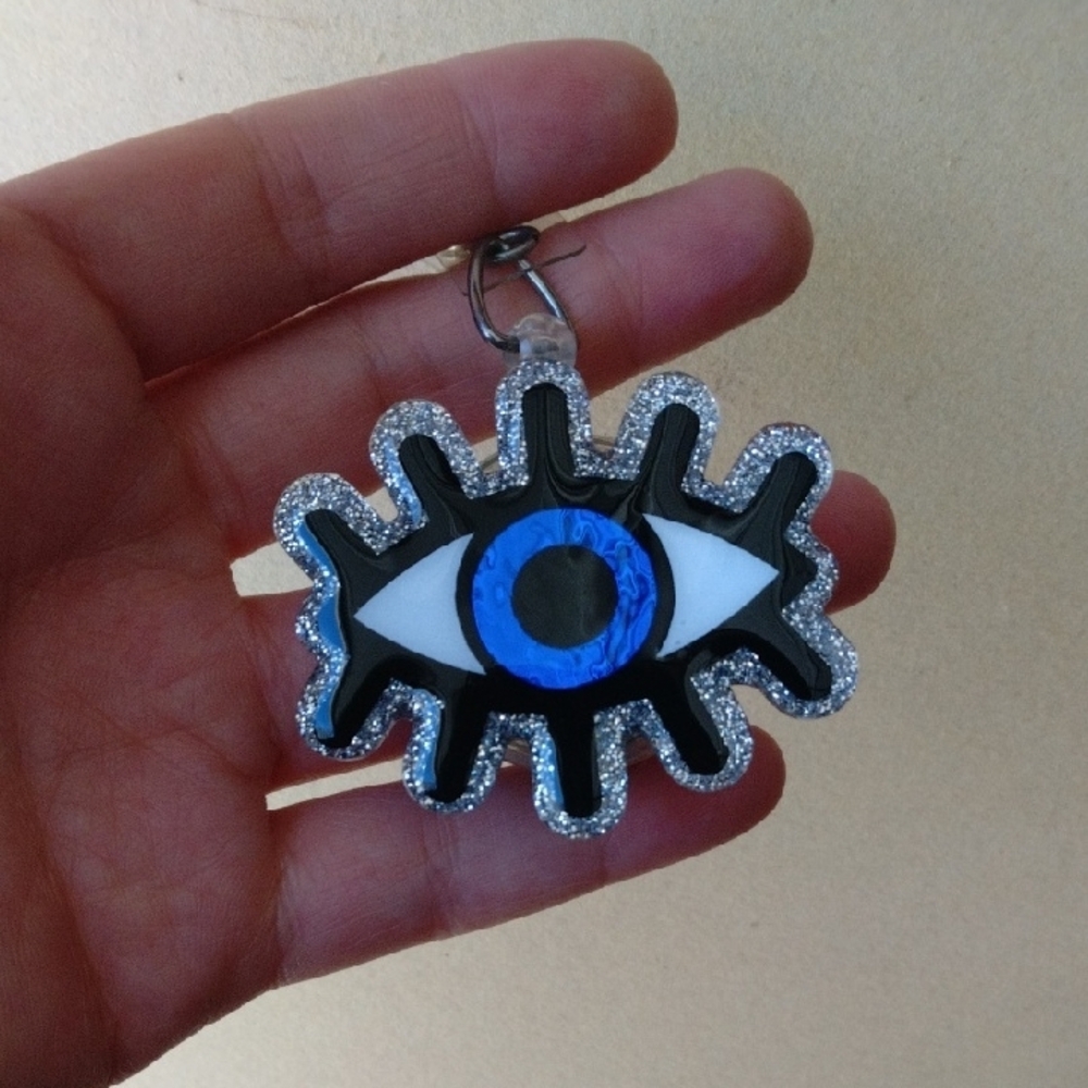 Black and Blue Eye Keychain